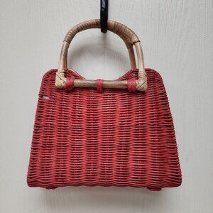 Intrend Beach Summer Red Wicker Handbag - Movie Used !